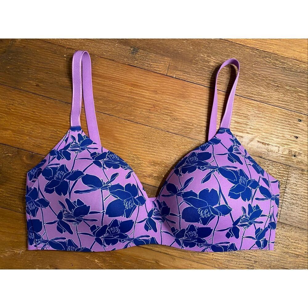 KNIX size 3 Wingwoman Contour Bra purple floral